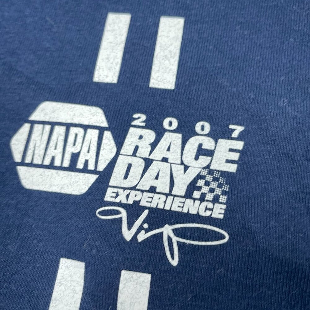 2007 Napa Race Day Experience Gildan XL Navy T-Shirt Michael Cotton 6309 - Picture 4 of 7